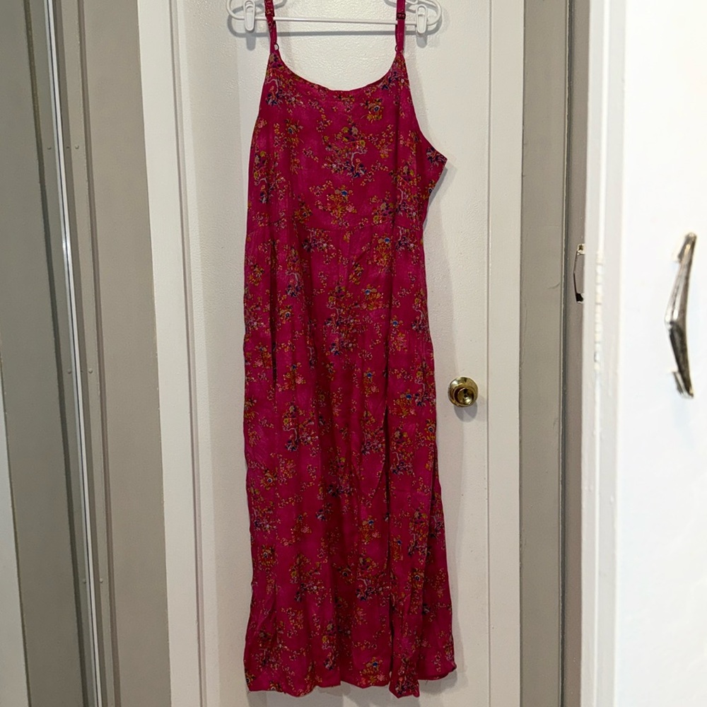NWOT Pink Floral Maxi Sundress - Size 3X
